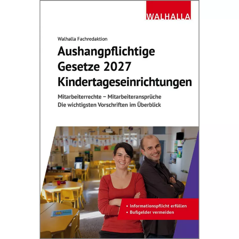 Aushangpflichtige Gesetze 2027 Kindertageseinrichtungen