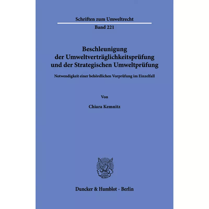 Beschleunigung der Umweltverträglichkeitsprüfung und der Strategischen Umweltprüfung
