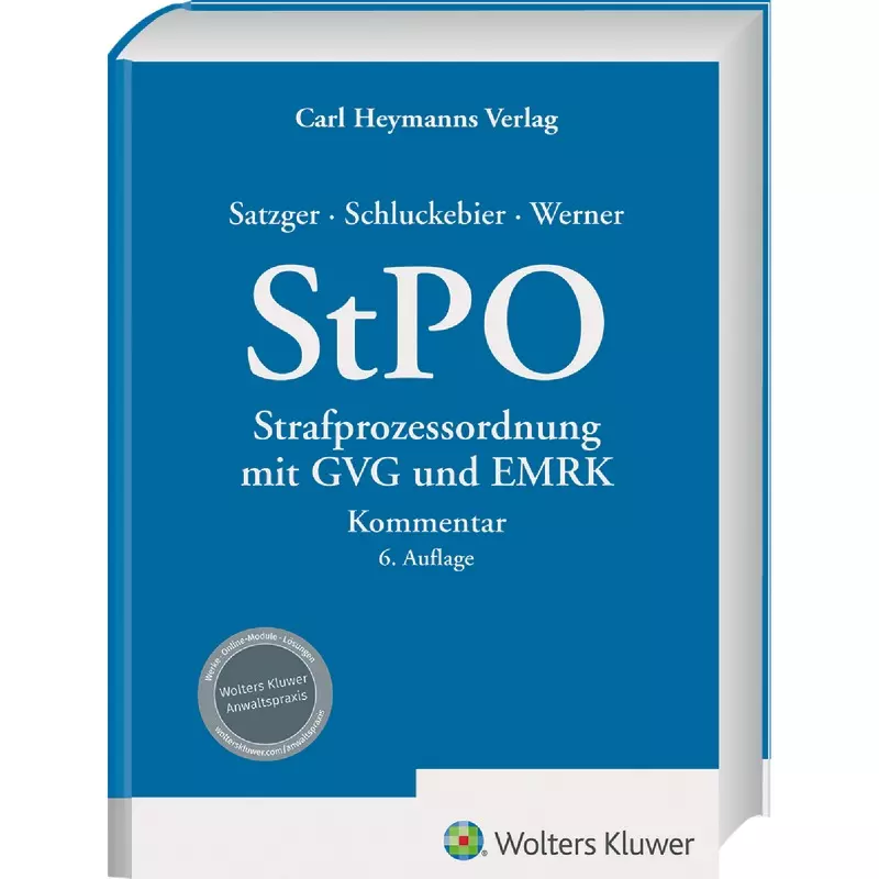 StPO Strafprozessordnung mit GVG und EMRK