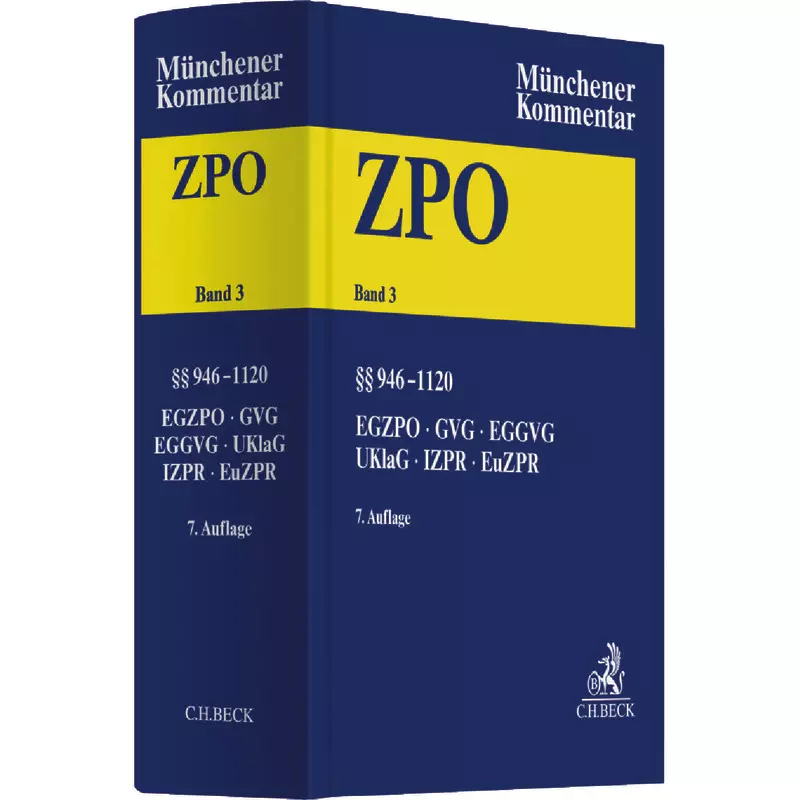 Münchener Kommentar zur Zivilprozessordnung: ZPO - Band 3