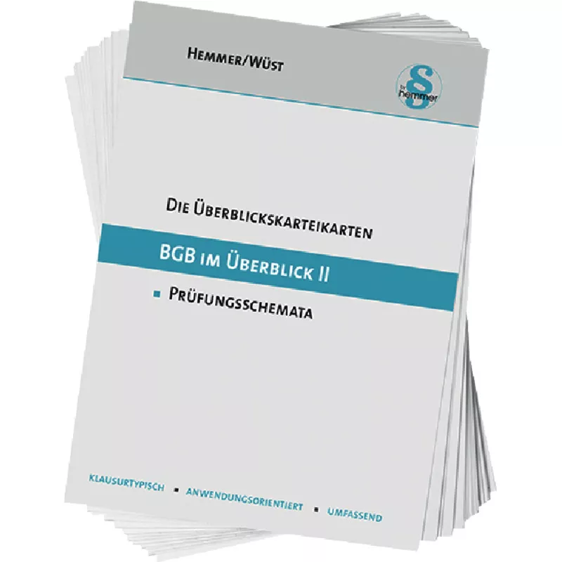 Überblickskarteikarten BGB im Überblick II - Nebengebiete