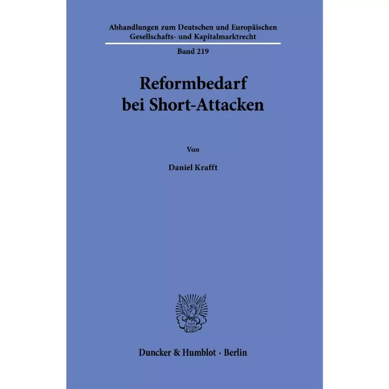 Reformbedarf bei Short-Attacken