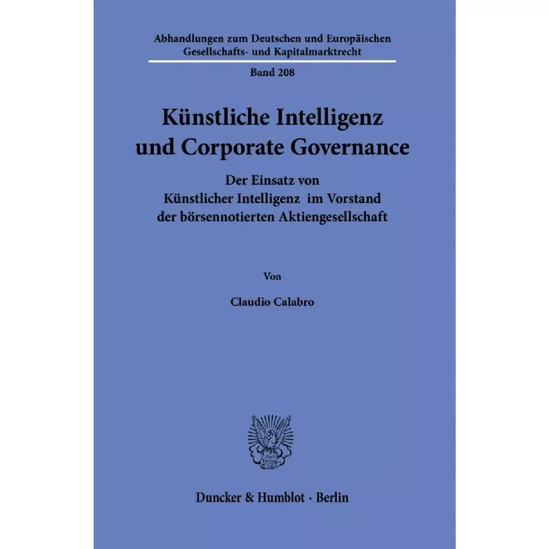 Künstliche Intelligenz und Corporate Governance