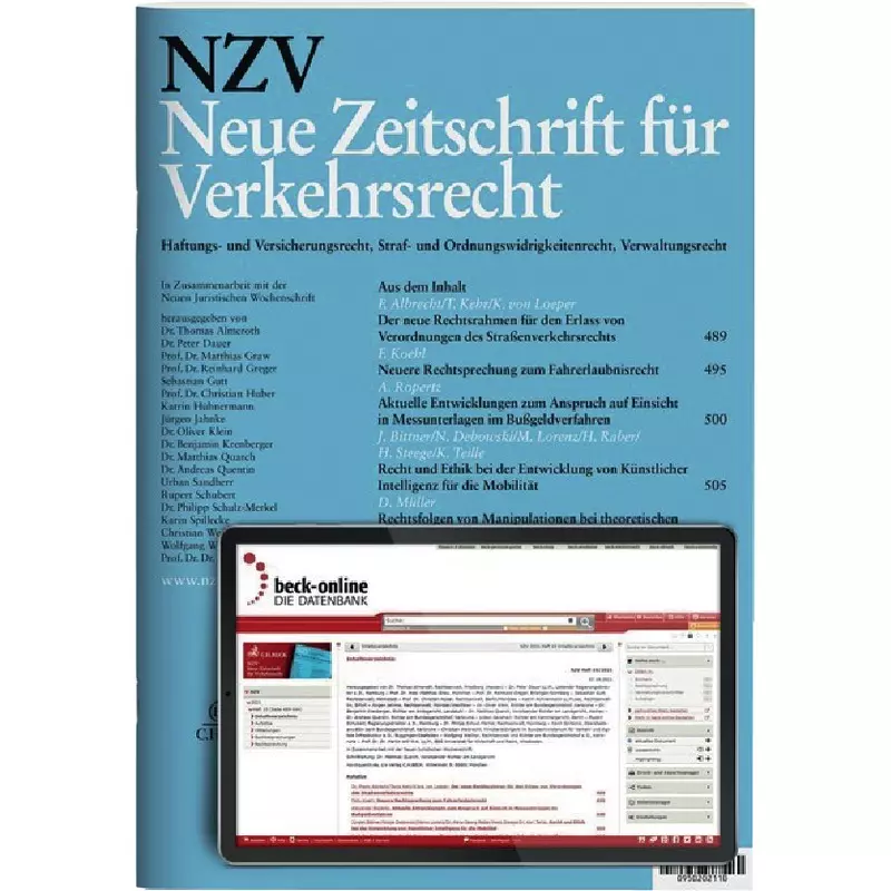 NZV - Neue Zeitschrift für Verkehrsrecht - Probeabonnement