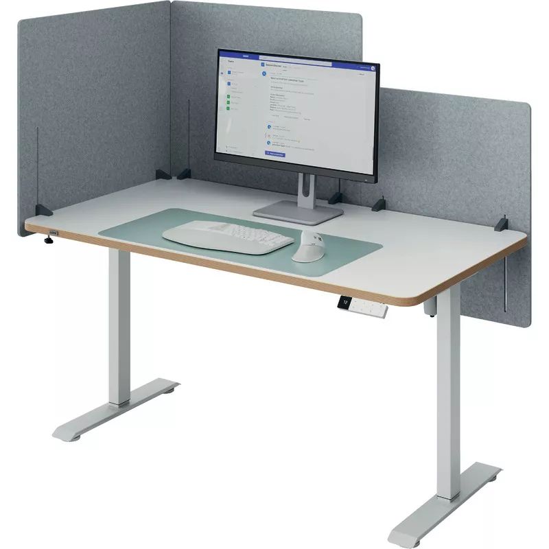 LEITZ höhenverstellbare Tischtrennwand 600 x 700 mm