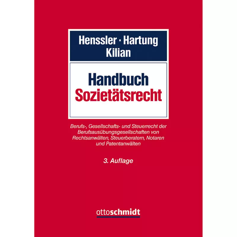 Handbuch Sozietätsrecht