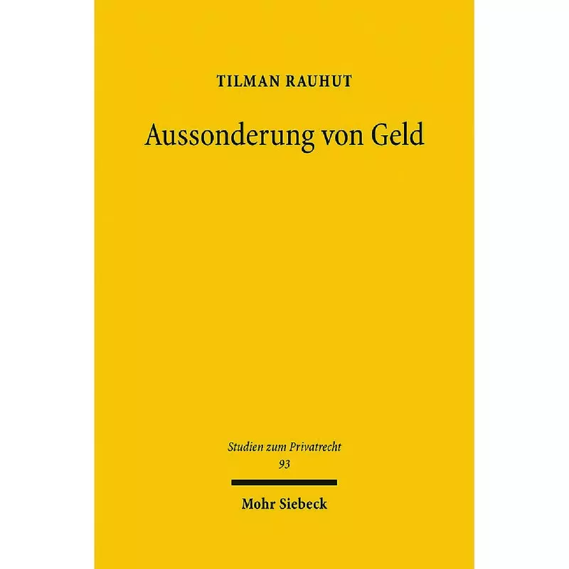 Aussonderung von Geld