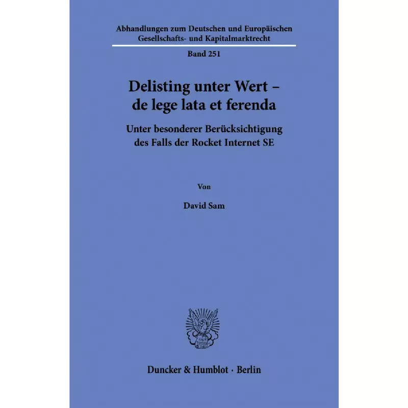 Delisting unter Wert – de lege lata et ferenda
