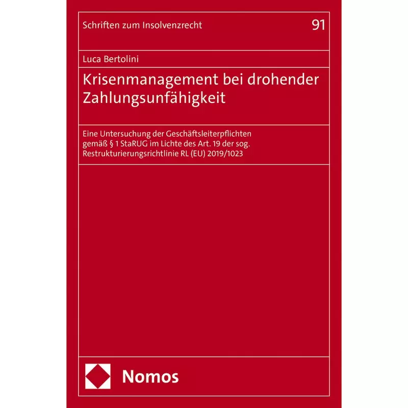 Krisenmanagement bei drohender Zahlungsunfähigkeit