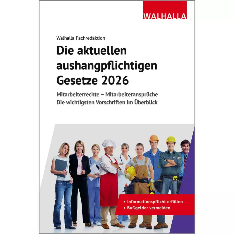 Die aktuellen aushangpflichtigen Gesetze 2026