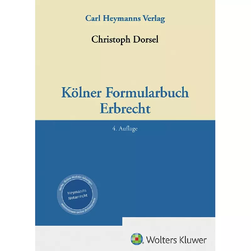 Kölner Formularbuch Erbrecht