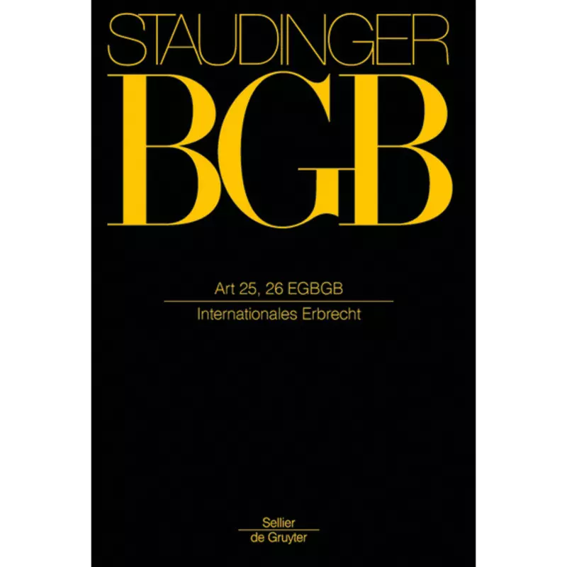 BGB - Bürgerliches Gesetzbuch Art 25,26 EGBGB