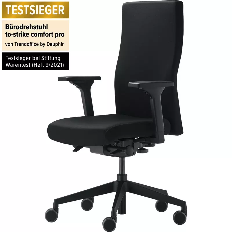 TREND OFFICE Bürodrehstuhl to-strike work comfort pro SK9248sy2, inkl. Armlehnen