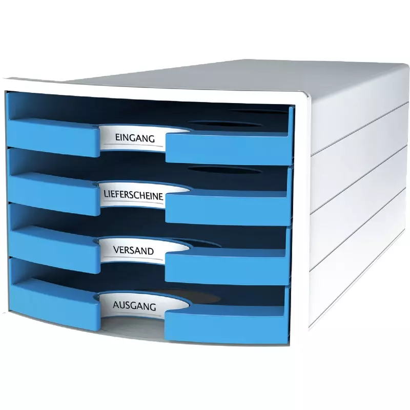 HAN Schubladenbox IMPULS Trend Colour, 4 offene Schübe f. DIN A4/C4, 1011-X