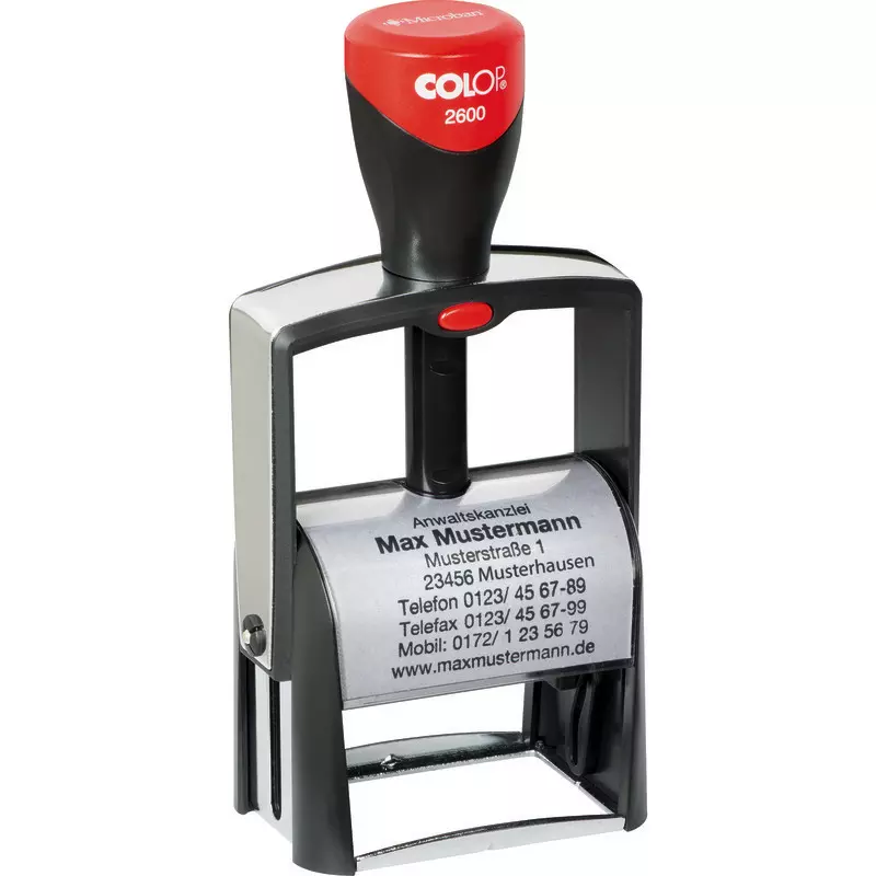 COLOP "Classic Line" 2600 Selbstfärbender Adress-Stempel, bis zu 8 Zeilen / 37 x 58 mm