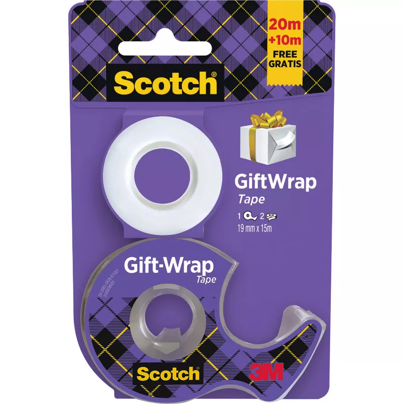 Scotch® Geschenk-Satinklebeband, 19 mm x 15 m inkl. Handabroller