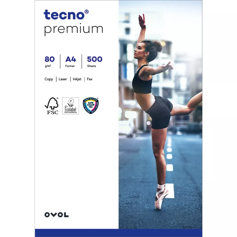 Kopierpapier tecno® premium, DIN A4, 80g/m², Pack: 500 Blatt