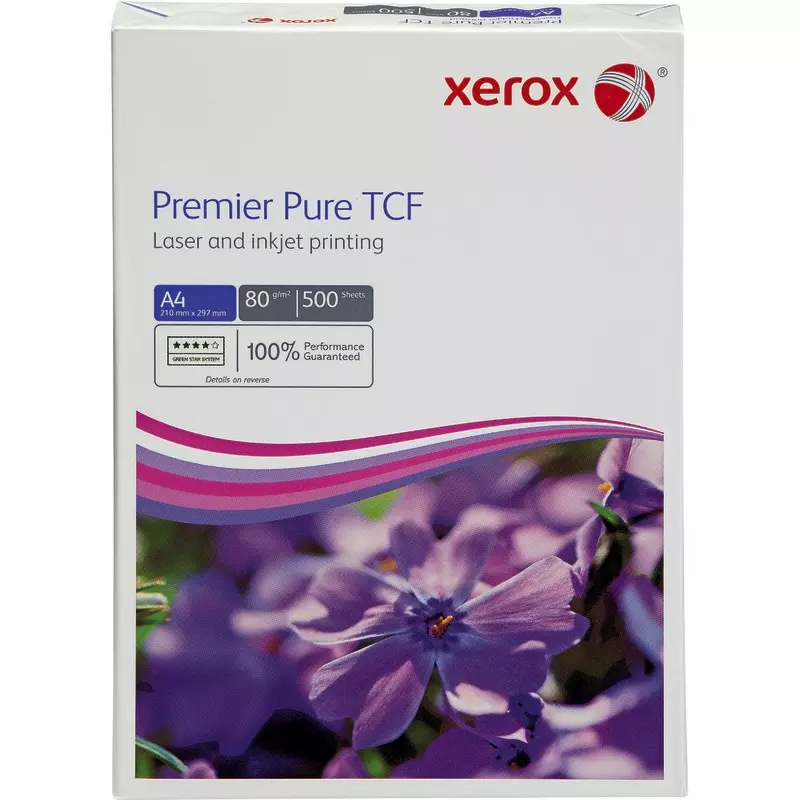 XEROX® Kopierpapier Premier Pure TCF, DIN A4, 80 g/m², Pack: 500 Blatt