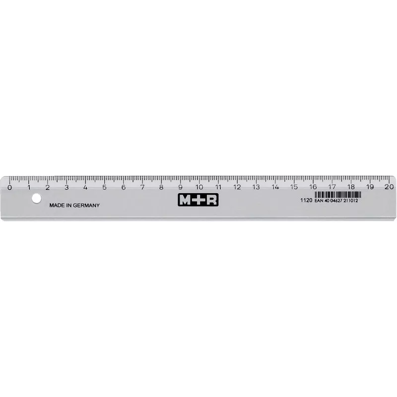M+R Lineal 20 cm Kunststoff transparent