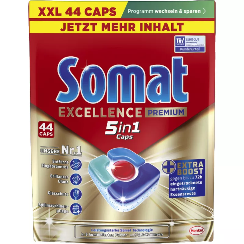 Somat Spülmaschinentabs Excellence Premium 5in1, Packung: 44 Stück