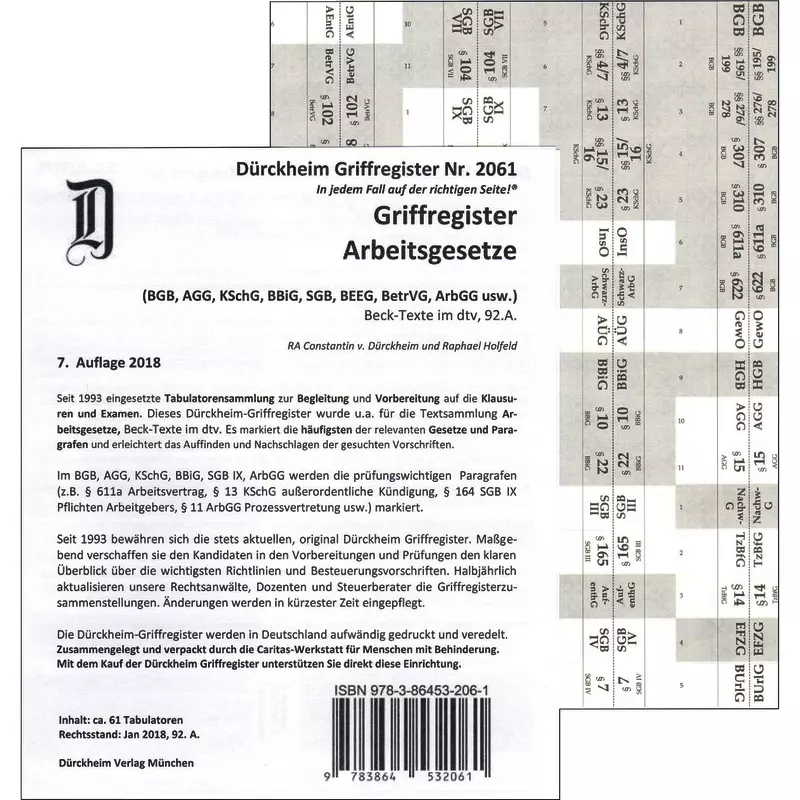 Dürckheim-Register - Arbeitsgesetze (2023)