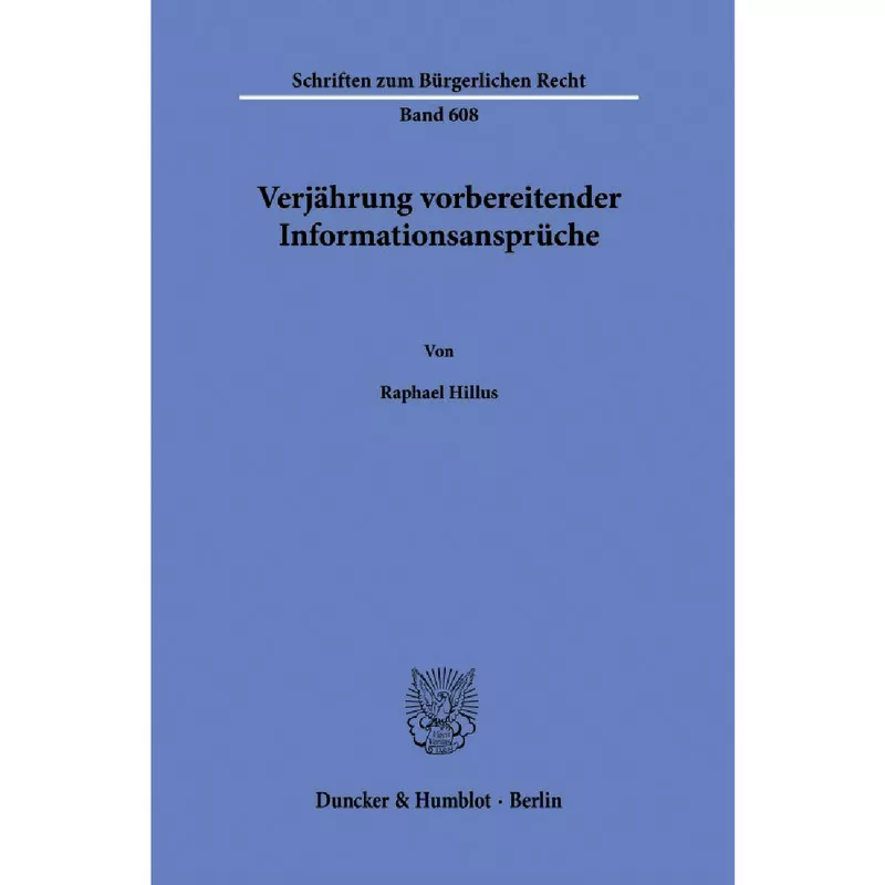 Verjährung vorbereitender Informationsansprüche