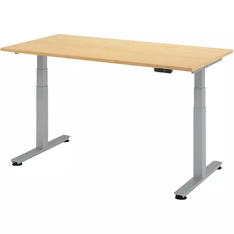 SoldanOffice Schreibtisch, höhenverstellbar,  Ergonomic Aktiv T XDSM, Rechteckform, B x H x T: 1.600 x 635 - 1.285 x 800 mm
