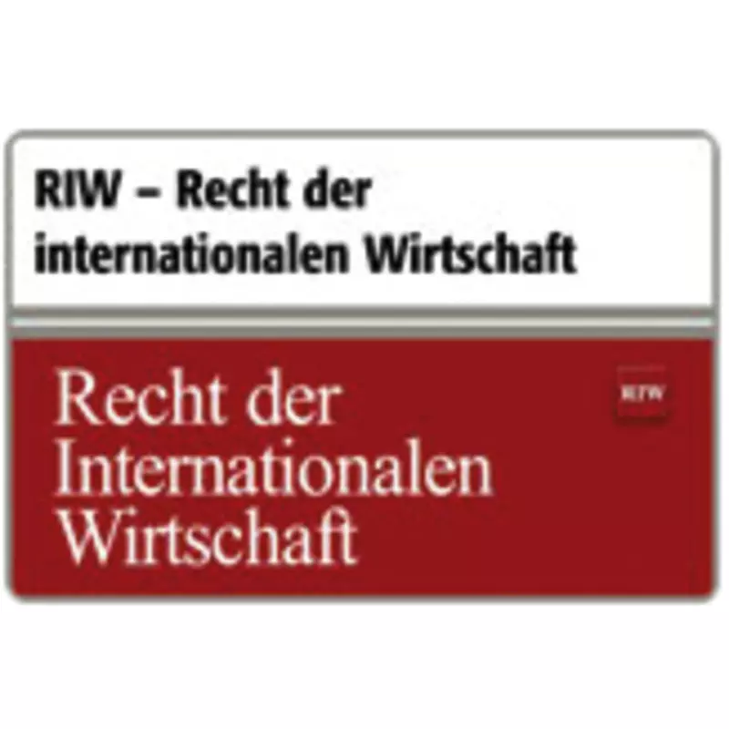 beck-online Zeitschriftenmodul RIW