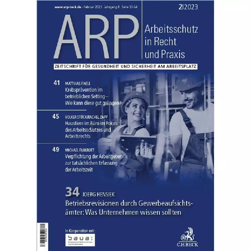 ARP - Arbeitsschutz in Recht und Praxis - Probeabonnement