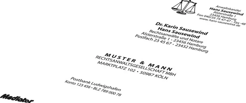 Korrekturabzug für Stempel