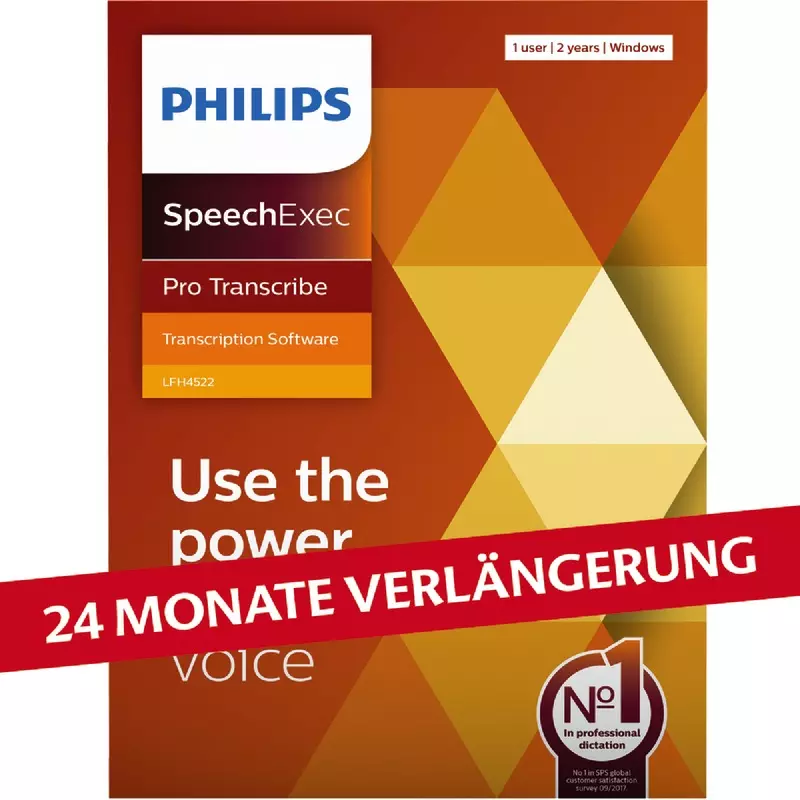 PHILIPS SpeechExec Pro Transcribe LFH 4512 - Lizenzverlängerung für 24 Monate