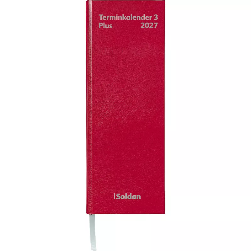SoldanPlus Terminkalender TK3 PLUS mit Linienblatt / 2027, rot